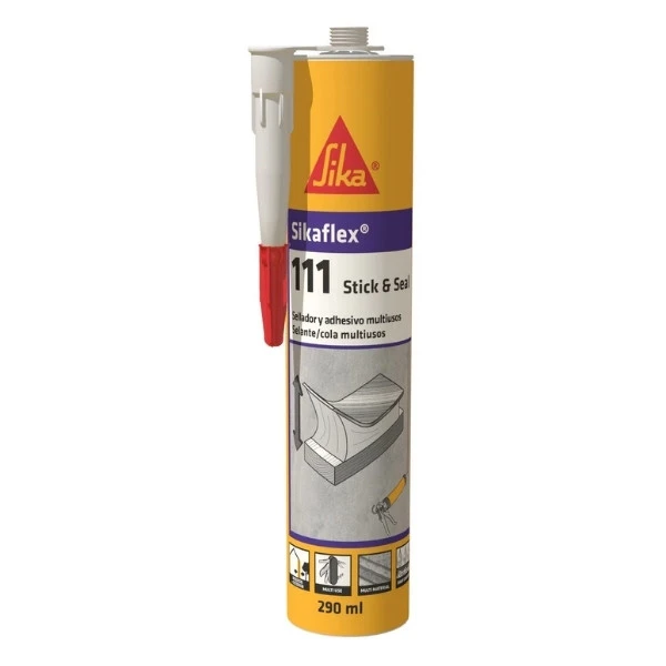 sikaflex-111-stickseal-290ml Sikaflex-111 Stick&Seal en cartucho de 290 ml, adhesivo y sellador universal disponible en varios colores