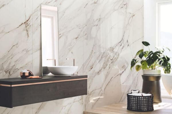 superficies continuas con azulejos grandes sin juntas