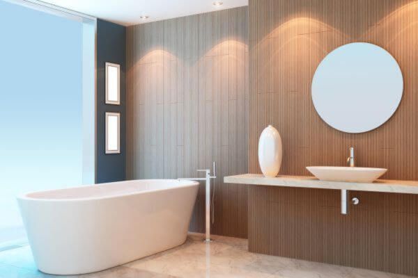 iluminar el baño con focos empotrables