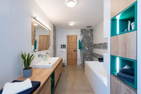iluminar baño moderno