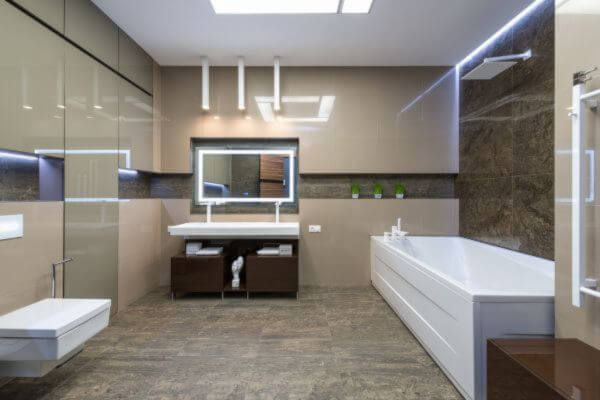 iluminar zona del lavabo en el baño