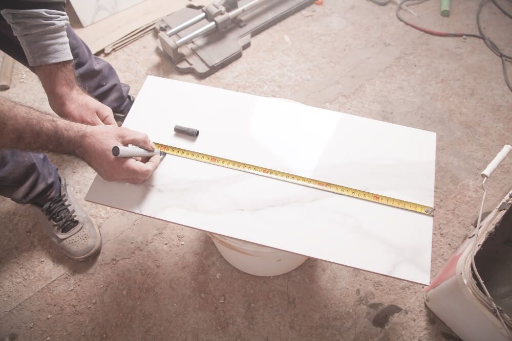 preparacion para cortar azulejos