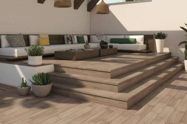 peldaños imitación madera