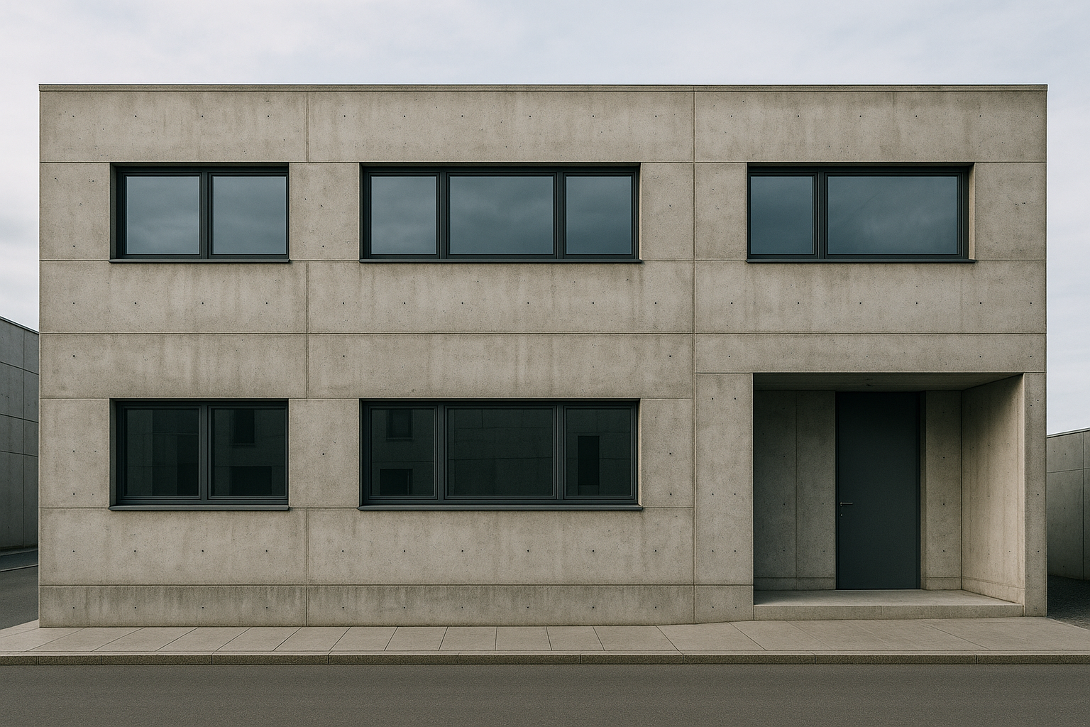 edificio con fachada de hormigón