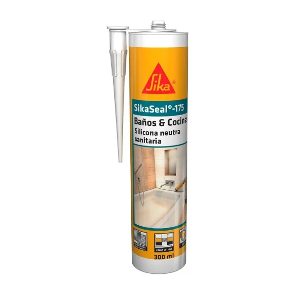 sikaseal-175 Sellador SikaSeal 175 de silicona neutra para baños y zonas húmedas