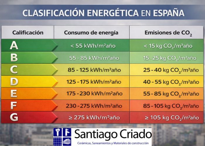 infografía clasificación energética