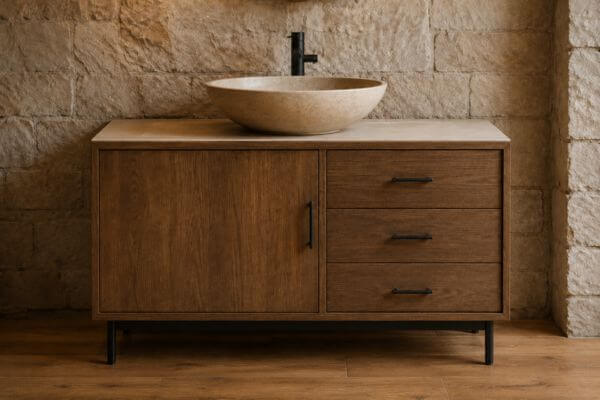muebles rústicos para baño